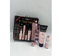 L'Oreal Fresh Face Trio Set Mascara Glow Paradise Lipstick & Primer - Imperfect