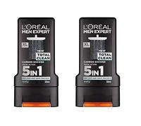 L'OREAL - Gel douche - Men Expert Total Clean Carbone Action 5en1 - Lot de 2x300ml