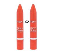 L'Oreal Glam Shine Balmy Gloss- 910 Bite The Maracuja 2 PACK, RARE