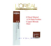 L’Oréal Professionnel Majirel Hair Color Shade 6.34 Dark Golden Copper Blonde 50 ml