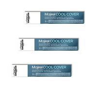L'ORÉAL Majirel Cool Cover Cream 150 ml, Very Light Blonde (9.11 CC), Deep Ash, Pack of 3 for Silky Soft Hair