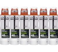 LOreal Men Expert Anti-Perspirant Deodorant 48H Shirt Protection 250ML x 6