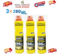 LOreal Men Expert Antiperspirant Deodorant Invincible Sport 250ml x 3