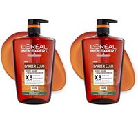 L'Oréal Men Expert Barber Club 3-in-1 Shower Gel, Complete Cedarwood Grooming for Body, Hair & Beard, Deep Cleanse & Active moisturization for Skin & Hair, All-in-One Invigorating Wash (Pack of 2)