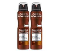 Loreal Men Expert Barber Club 48H Deodorant Bodyspray 0% Alkohol. Pack of 2