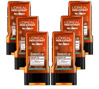 Loreal Men Expert Barber Club Shower Gel 6x 250ml for Body, Hair and Beard