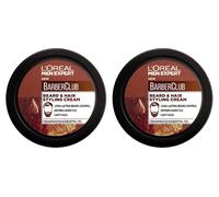 L'Oreal Men Expert Barber Club Styling Cream Hair & Beard Natural Finish 2 Pack