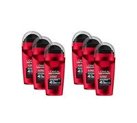 L'Oréal Men Expert Deodorant for Men, Effective Deodorant Roller without Alcohol, Against Stress Sweat for up to 48 Hours Freshness, Ultimate Control, 6 x 50 ml