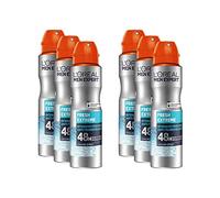 L'Oréal Men Expert Deodorant Fresh Extreme, Cooling Effect, 48h Freshness, 6 x 150 ml