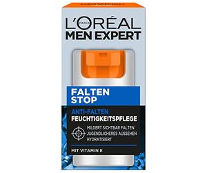 L'Oréal Men Expert Face Care Against Wrinkles for Men, Anti-Ageing Moisturiser Against Skin Aging and Dark Circles, Face Cream for Men with Vitamin E, Wrinkle Stop, 1 x 50 ml
