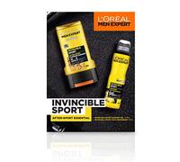 L'Oreal Men Expert Gift Set for Men, Invincible Sport 2 Piece Toiletries Gift Set: Shower Gel and Deodorant for Men