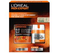 L'Oréal Men Expert Gift Set for Men with Wash Gel and 24-Hour Moisturiser with Guarana and Vitamin C, Hydra Energy Care Set, 1 x 150 ml