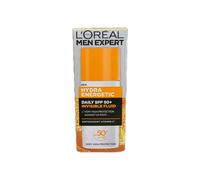 L'Oréal Men Expert Hydra Energetic Daily SPF50+ Invisible Fluid, UV Protection & Skin Revitalisation, With Vitamin C Antioxidant, 50ml