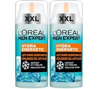 L'Oréal Men Expert Hydra Energetic XL Quenching Gel: Anti-Shine, with Hyaluronic Acid for Intense Hydration. Revitalises Skin, Leaving a Fresh, Matte Finish. 100ml. (Pack of 2)