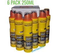 Loreal Men Expert Invincible Sport 96H Anti Perspirant Deodorant 250ml 6 Pack