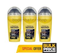L'Oreal Men Expert Invincible Sport Roll-On Deodorant 96H Dry Control 3-Pack