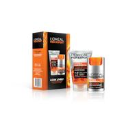 L'Oréal Men Expert Look Lively Gift Set, Hydra Energetic Face Wash and Moisturiser, Vitamin C and Guarana, For Men, Anti-Fatigue Duo, Up To 24H Hydration, Wake-Up Effect Skincare Set
