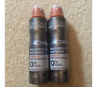 LOreal Men Expert Magnesium Defence 48H Deodorant 0% Alcohol 2 X 150ml