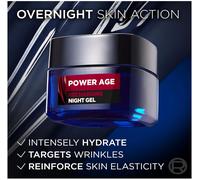 L'Oréal Men Expert POWER AGE Recharging Night Gel - 50ml Targets Wrinkles