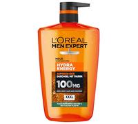 L'Oréal Men Expert XXXL Shower Gel and Shampoo for Men, Shower Bath for Cleansing Body, Hair and Face, Men's Body Care for Long-Lasting Freshness with Taurine, Hydra Energy, 1 x 1000 ml