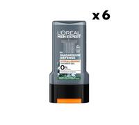 L'Oreal Mens Expert Shower Gel Magnesium Defence Hypoallergenic 300ml Pack of 6