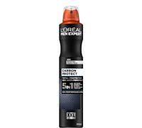 L'Oréal Mens Roll on Deodrant, Men Expert Carbon Protect XXL Anti-Perspirant Spray, 48H 5-in-1 Total Protection Deodorant with Magnetic Carbon, Anti-Odor & Anti-Bacteria, 300ml Super Size