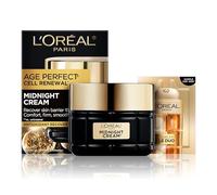 L'Oreal Paris Age Perfect Anti Ageing Midnight Cream, Antioxidants & Vitamin E to Smooth Wrinkles & Firm Skin 1.7 oz + Serum Sample (Packaging May Vary)