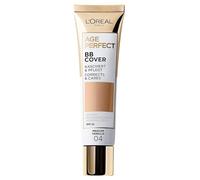 L'Oreal Paris Age Perfect BB Cream 04 Medium Vanilla, light-weight, Infused with hydrating serum, Vitamin B3, SPF 50
