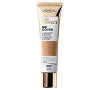 L'Oreal Paris Age Perfect BB Cream 06 Medium Honey, light-weight, Infused with hydrating serum, Vitamin B3, SPF 50