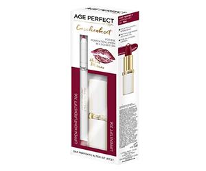 L'Oréal Paris Age Perfect Helen Mirrens Lip Set Lipstick and Lip Liner in No. 706 Perfect Burgundy, Intensive Care and Shine in Rich Berry Tone