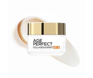L'Oréal Paris Anti-Aging Face Cream for Mature Skin, Firmer and Smoother Skin, Reduced Age Spots, with SPF30 and Micro-Collagen Peptides, Age Perfect Collagen Expert, 50 ml