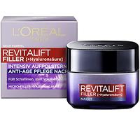 L'Oréal Paris - Anti-aging Night Cream: Plumping and Anti-wrinkle, Moisturizing with Hyaluronic Acid, Hydrating and Smoothing Night Cream, Revitalift Filler, 1 x 50 ml
