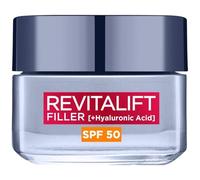 L'Oréal Paris, Anti-Wrinkle Day Cream with SPF50, Moisturises and Fills the Skin, Revitalift Filler + Hyaluronic Acid 50 ml