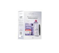 L'Oréal Paris Beauty Like A Boss Gift Set - Revitalift Filler Hyaluronic Acid Mask, Micellar Water & Mega Volume Mascara Brush