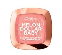 L'Oreal Paris Blush Of Paradise Melon Dollar Baby, A Compact Powder Blush In A Pink Shade, Mirror And Brush Included, Scented, Buildable Formula