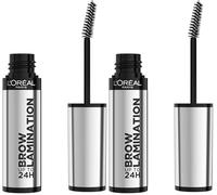 L'Oréal Paris Brow Lamination Gel, Hold for up to 24 Hours*, Day and Night, Lifted and Fuller-looking Brows, Infallible Brow Lamination Gel, Clear, 15g (Pack of 2)