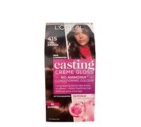 L'Oréal Paris Casting Crème Gloss Hair Dye, Ammonia-Free and Silicone-Free Nourishing Intensive Hair Dye with Crème Gloss, No. 415, Iced Brown, Pack of 3