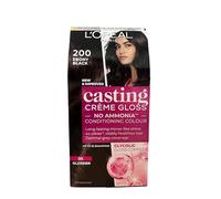LOréal Paris Casting Crème Gloss Hair Dye, Ammonia-Free and Silicone-Free Nourishing Intensive Hair Dye with Crème Gloss, No. 200 Black