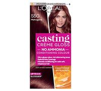 L'Oréal Paris Casting Crème Gloss Semi-Permanent Hair Dye, Ammonia-Free Formula & Honey-Infused Conditioner, Glossy Finish, Colour For Up To 28 Shampoos, Pack Of 3, Colour: 550 Mahogany
