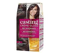 Casting L'Oréal Paris Crème Gloss Semi-Permanent Hair Dye, Ammonia-Free Formula and Honey-Infused Conditioner, Glossy Finish, Colour for Up to 28 Shampoos, 300 Darkest Brown, 1 Count (Pack of 1)