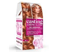 L'Oreal Paris Casting Creme Gloss semi-permanent hair dye, blends away grey hair leaving a radiant hair colour, red hair dye 645 Amber Red
