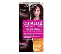L'Oréal Paris Casting Crème Gloss, Semi-Permanent Hair Dye, Radiant & Natural Colour, No-ammonia, Semi-Permanent Hair Colour Lasts 32 Washes, Shade: 4102 Cool Chestnut