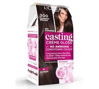 L’Oréal Paris Ammonia Free Semi-Permanent Hair Dye, 300 Darkest Brown, Glossy Hair Colour, Natural Looking Finish For up to 28 Shampoos, Casting Crème Gloss, 1 Application (Packaging may vary)