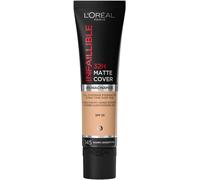 L'Oreal Paris Cover Liquid Foundation, With 4% Niacinamide, Long Lasting, Natur