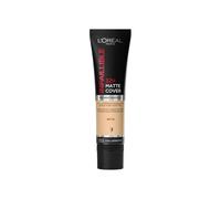 L'Oreal Paris Cover Liquid Foundation, With 4% Niacinamide, Long Lasting, Natural Finish, Available In 20 Shades, Spf 25, Infallible 32H Matte Cover, Shade 155, 30Ml