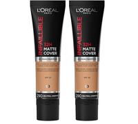 L'Oreal Paris Cover Liquid Foundation, With 4% Niacinamide, Long Lasting, Natural Finish, Available in 20 Shades, SPF 25, Infallible 32H Matte Cover, Shade 290, 30ml (Pack of 2)
