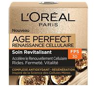L'Oréal Paris - Day Cream SPF 30 Age Perfect Cellular Renaissance - Revitalizing Care Wrinkles, Firmness & Vitality - With Protective Antioxidant Complex - All Skin Types - 50 ml