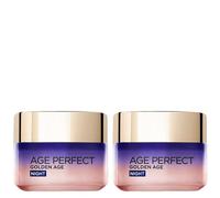 L'Oreal Paris DOUBLE Age Perfect Golden Age Re-Stimulating Night Cream 50+, Moisturising, Calcium And Vitamin B3, 50Ml