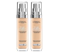 L'Oreal Paris DOUBLE Foundation For Face, Skincare Infused With Hyaluronic Acid, True Match Hydrating Liquid Foundation For All Skin Tones, Spf 16, 3N Creamy Beige, 30 Ml
