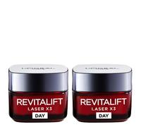 L'Oreal Paris DOUBLE Laser Renew Triple Action Anti-Ageing Day Cream, Reduce Wrinkle And Fine Line Appearance, Moisturises, Firms, Brightens Skin, Pro-Retinol, Hyaluronic Acid And Vitamin C, 50Ml